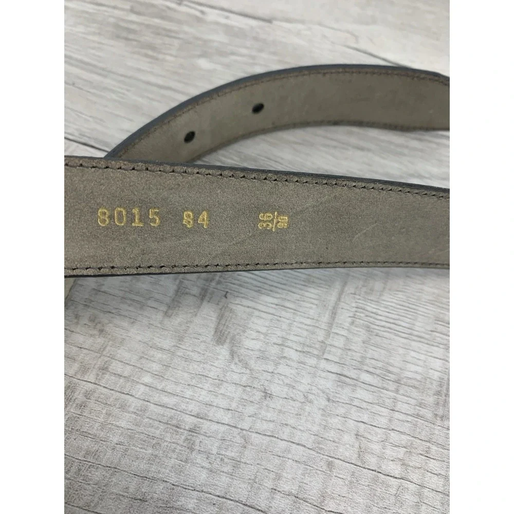 Alexander Julian gray dress belt 36 men's imported cowhide lined made In Italy
